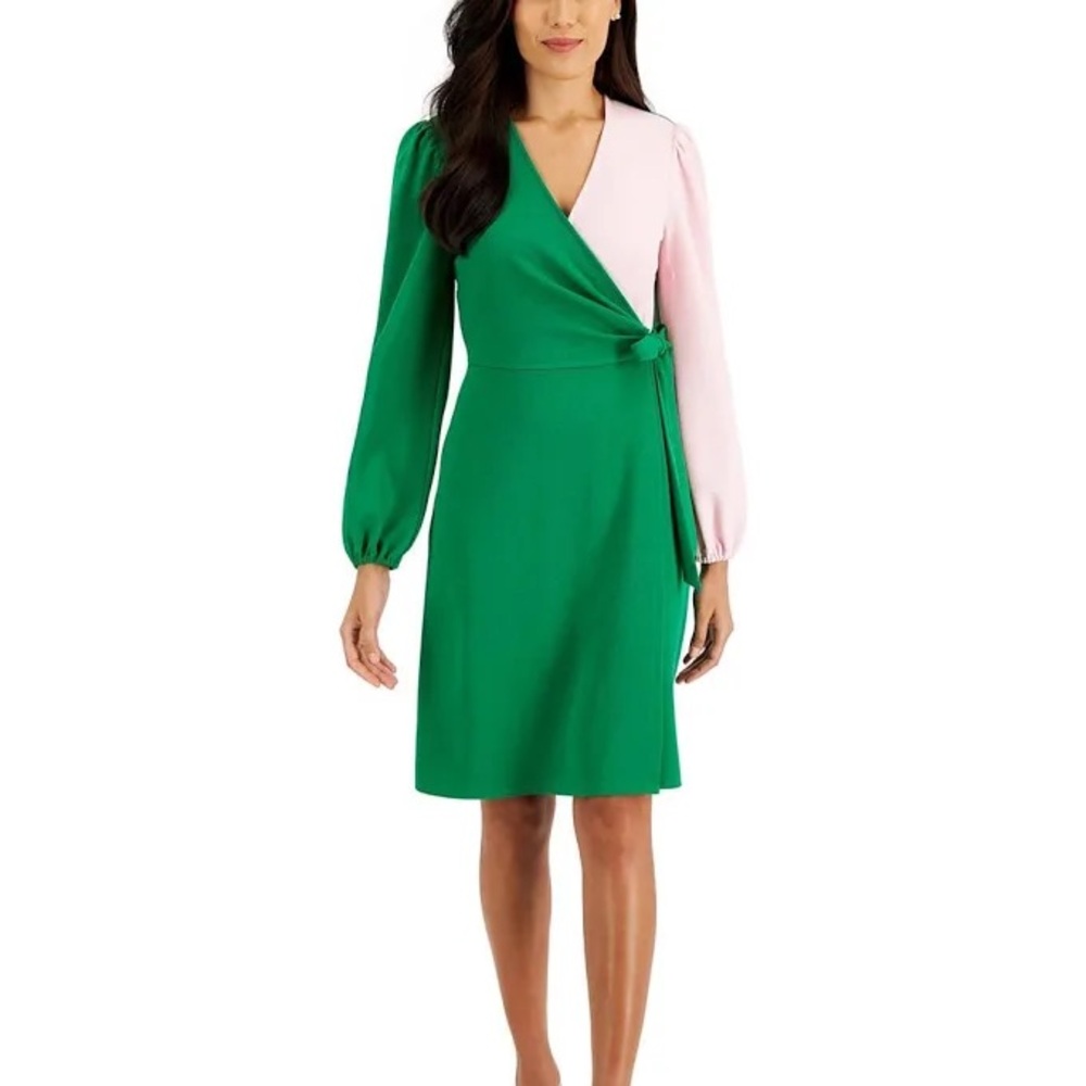 Kasper SURPLICE RUCHED SHEATH DRESS